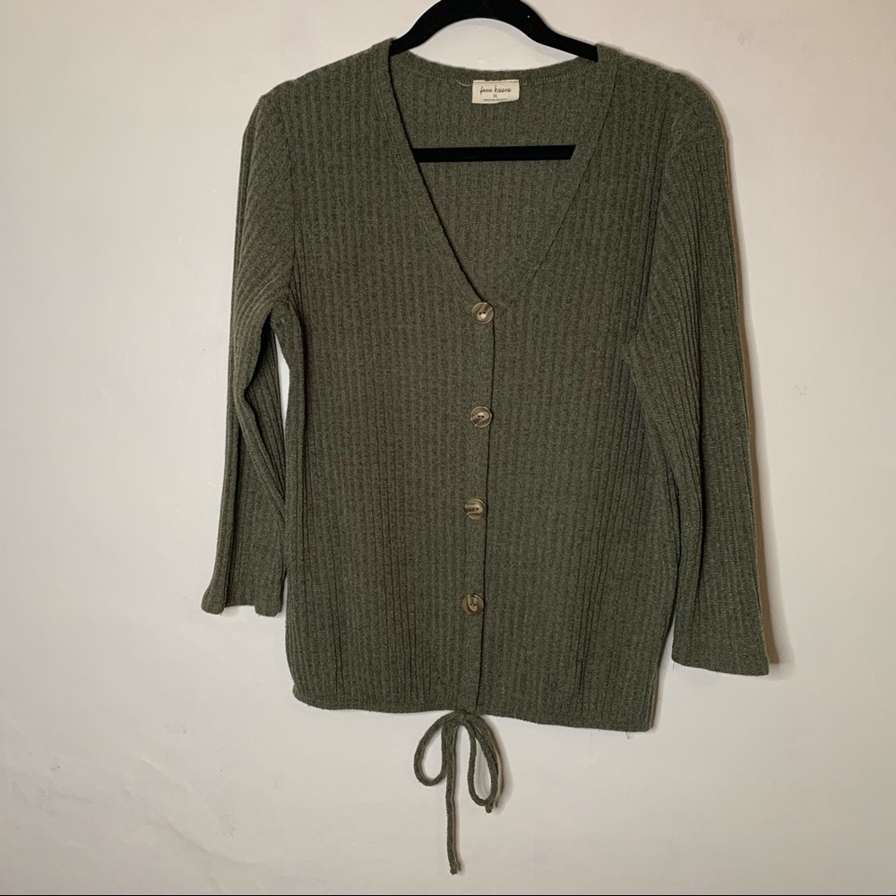 Olive Green Free Kisses Light Sweater - XL